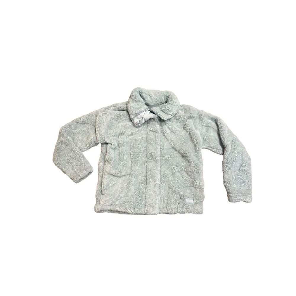 Abercrombie Kids Girls’ Cozy Sherpa Jacket Light Blue Sz 17/18
